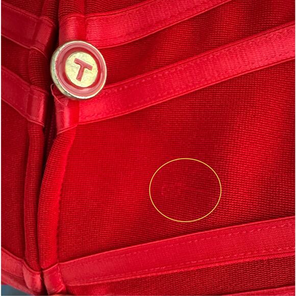 Vintage Tadashi Shoji retro future military marching band jumpsuit red size S - Picture 6 of 9